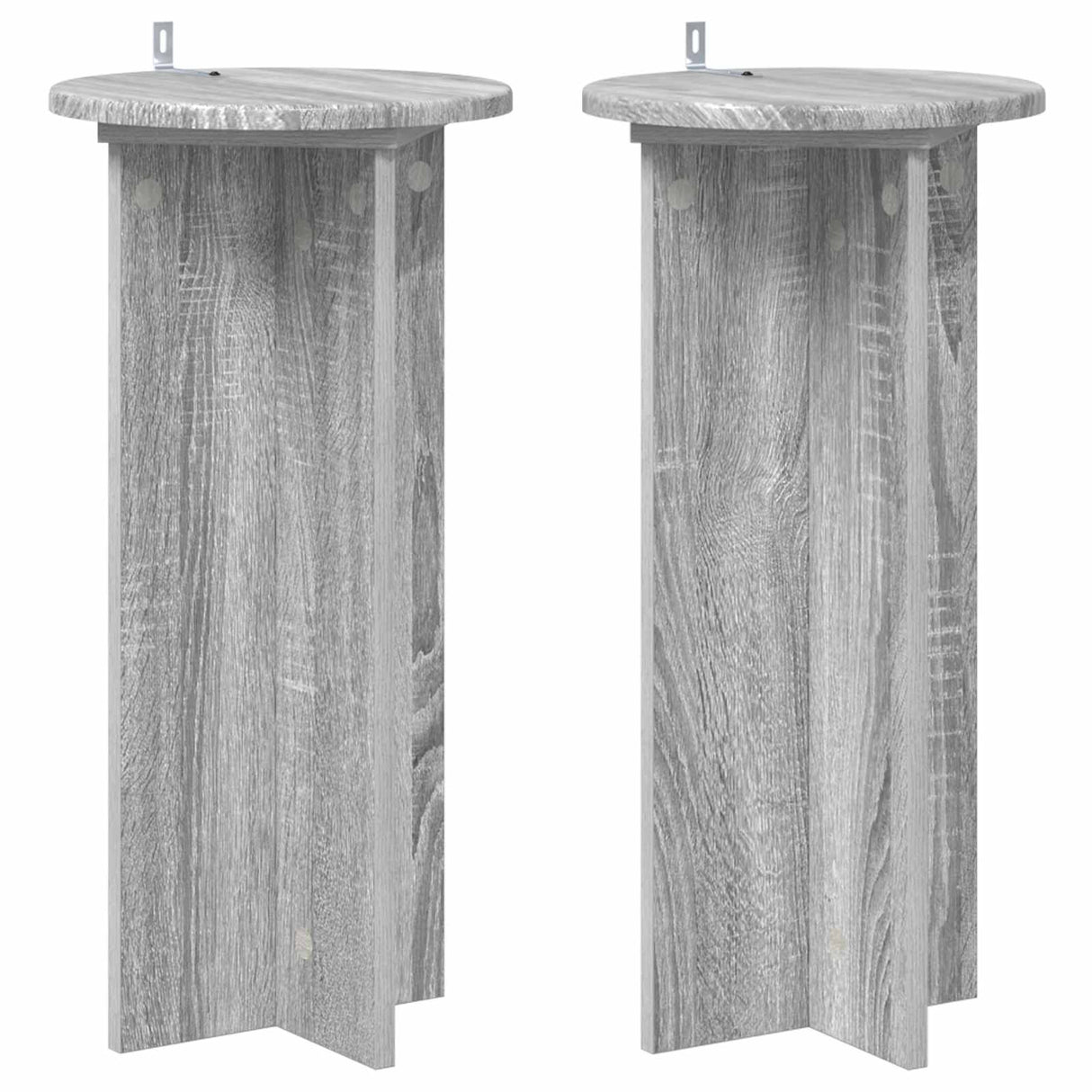 vidaXL Plantenstand 2 pcs Zwart 40 x 40 x 80 cm Bewerkt hout