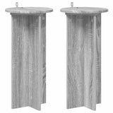 vidaXL Plantenstand 2 pcs Zwart 40 x 40 x 80 cm Bewerkt hout