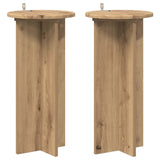 vidaXL Plantenstand 2 pcs Zwart 40 x 40 x 80 cm Bewerkt hout