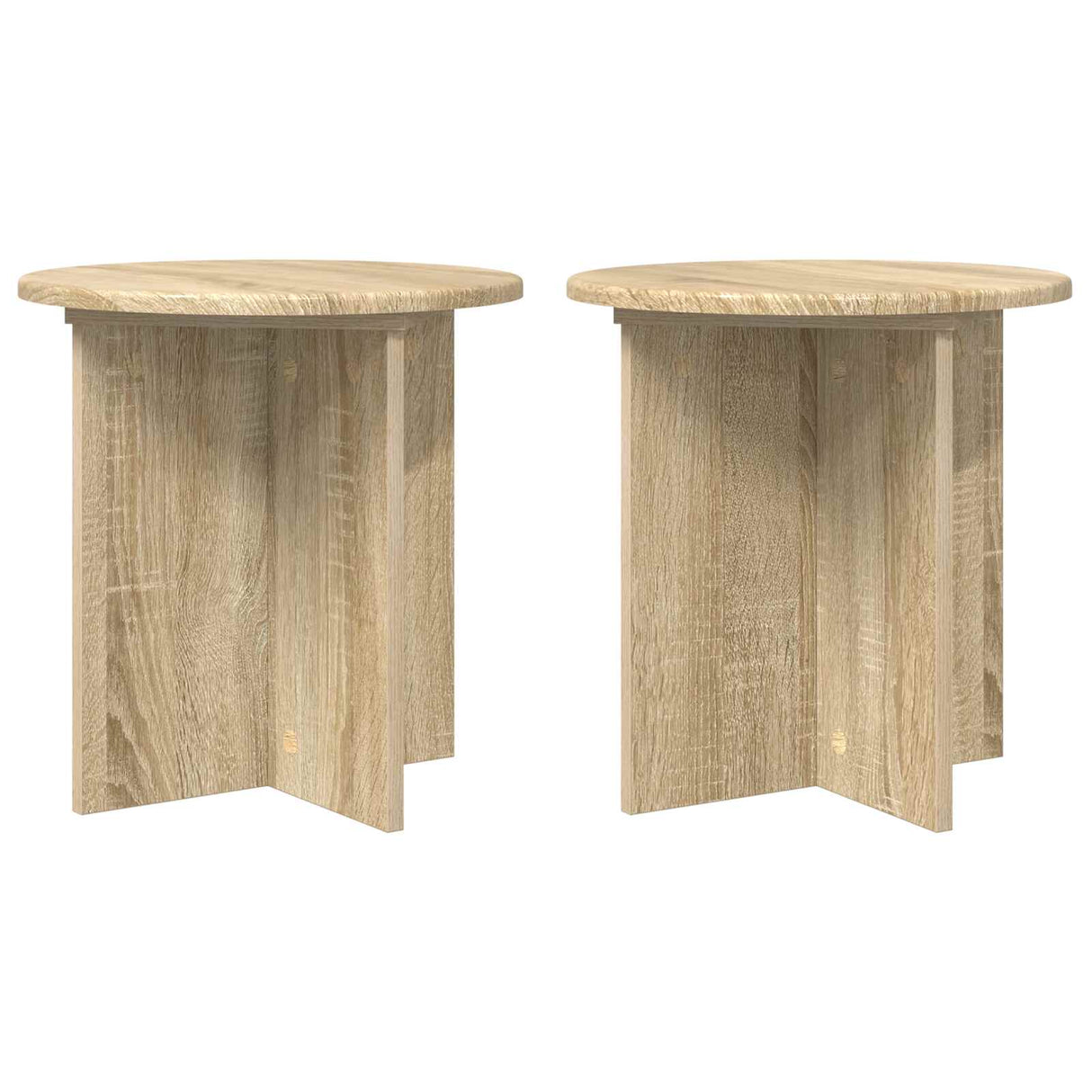 vidaXL Plantenstand 2 pcs Zwart 40 x 40 x 80 cm Bewerkt hout