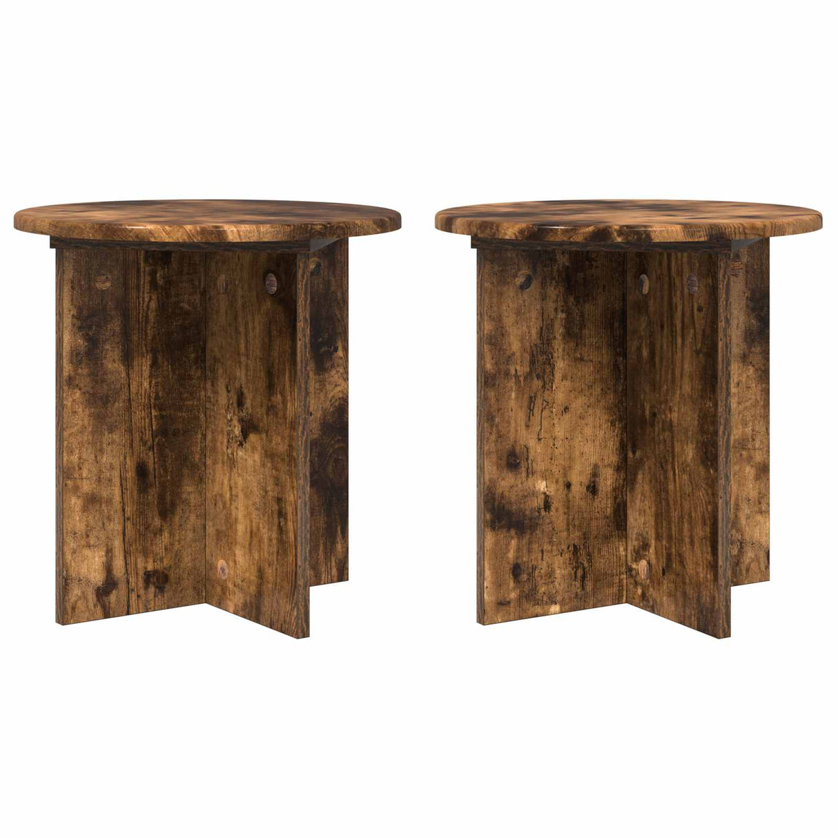 vidaXL Plantenstand 2 pcs Zwart 40 x 40 x 80 cm Bewerkt hout