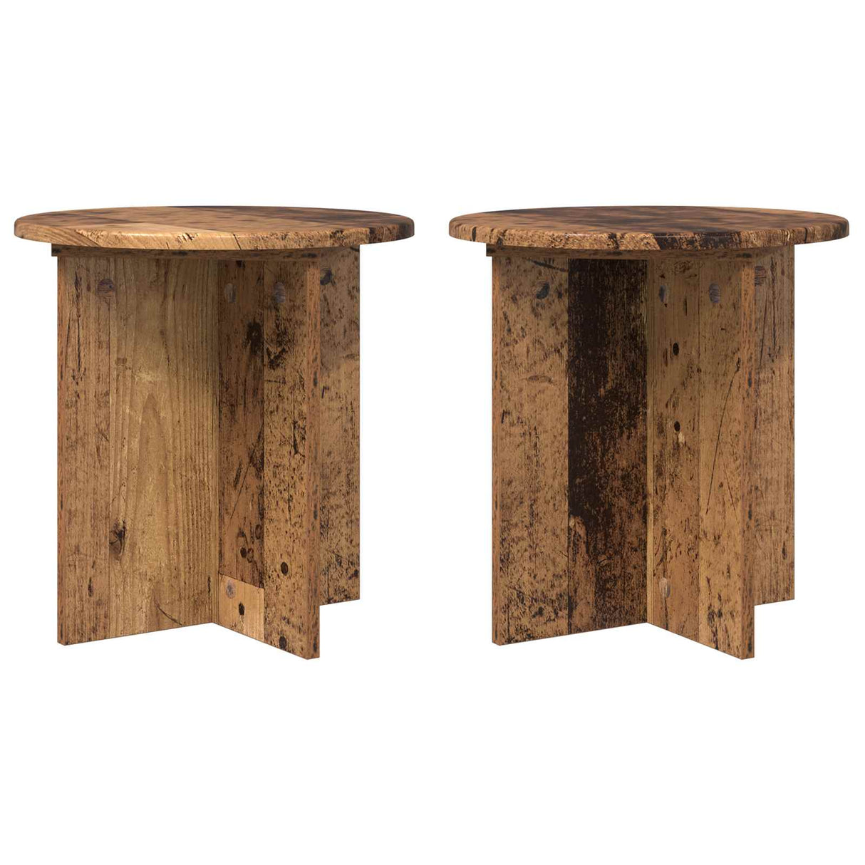 vidaXL Plantenstand 2 pcs Zwart 40 x 40 x 80 cm Bewerkt hout