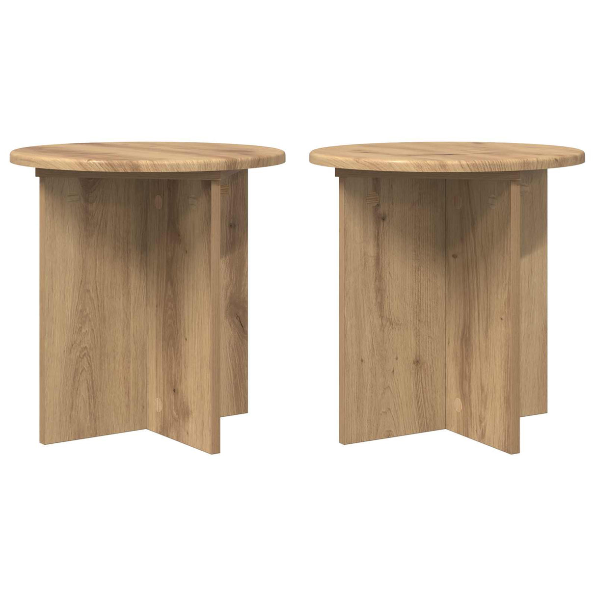 vidaXL Plantenstand 2 pcs Zwart 40 x 40 x 80 cm Bewerkt hout