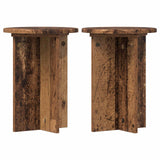 vidaXL Plantenstand 2 pcs Zwart 40 x 40 x 80 cm Bewerkt hout