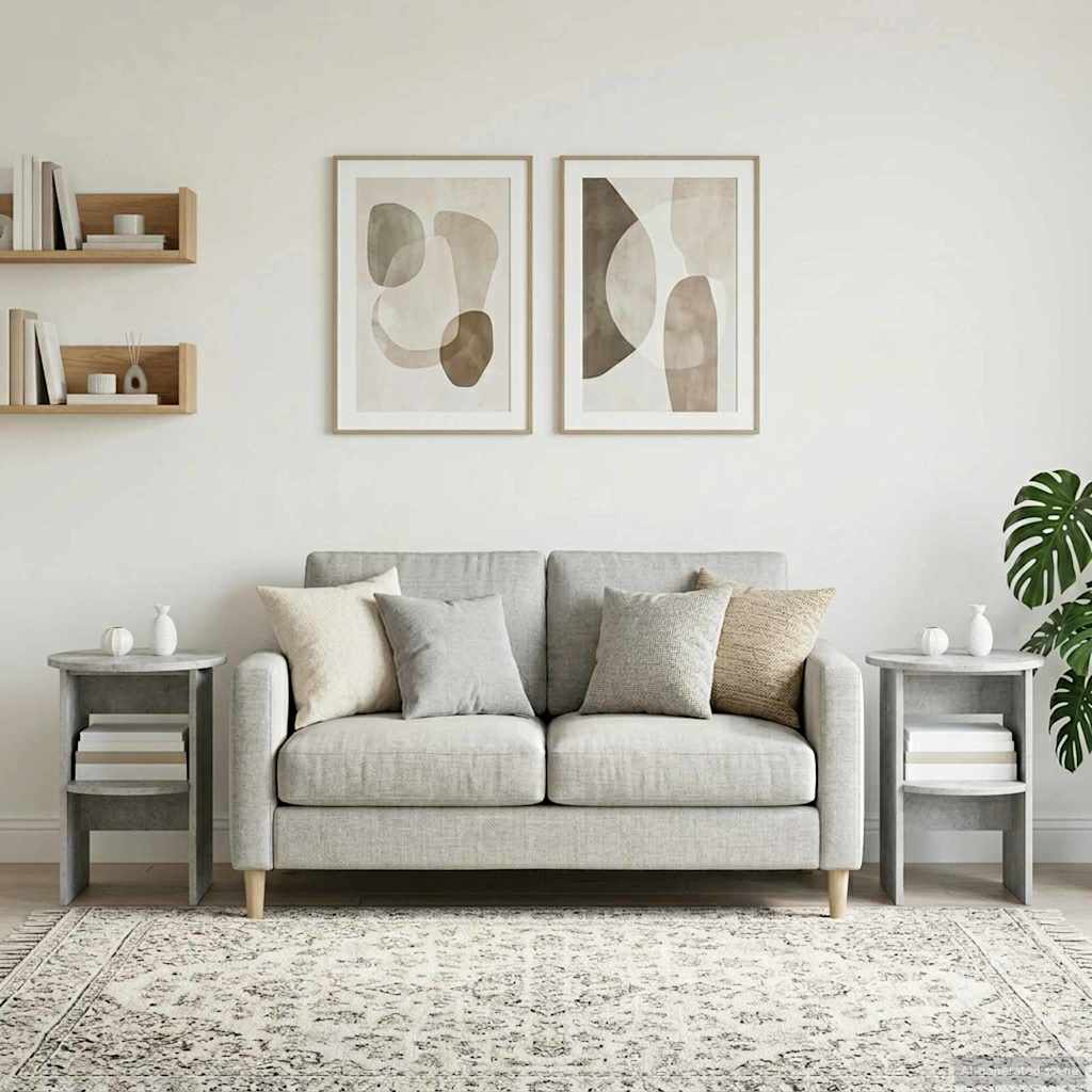 vidaXL Sideboard White Ø40 x 50 cm Engineered Wood