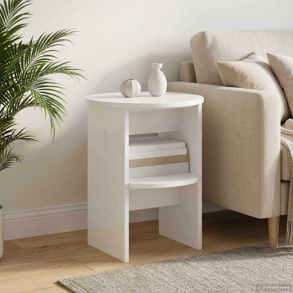 vidaXL Sideboard White Ø40 x 50 cm Engineered Wood