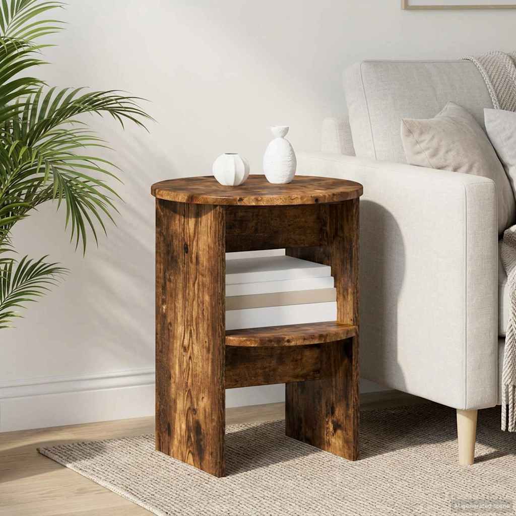 vidaXL Sideboard White Ø40 x 50 cm Engineered Wood