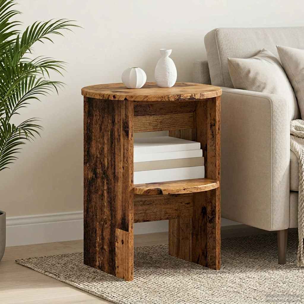 vidaXL Sideboard White Ø40 x 50 cm Engineered Wood
