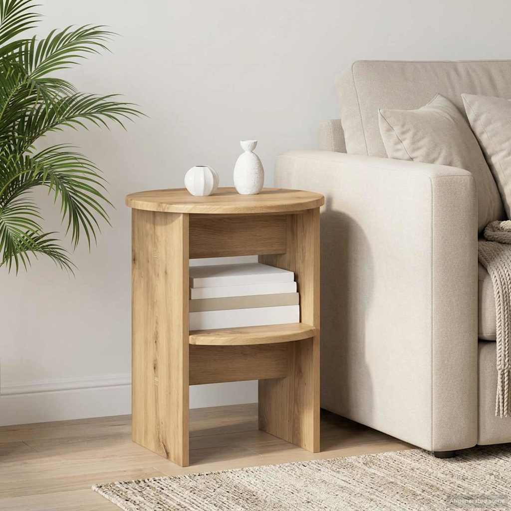 vidaXL Sideboard White Ø40 x 50 cm Engineered Wood