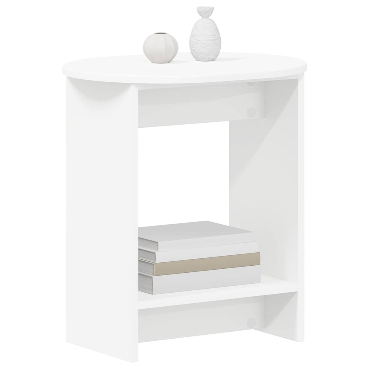 vidaXL Bijzettafel Wit 50 x 39,5 x 55 cm Geconstrueerd hout