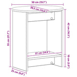 vidaXL Bijzettafel Wit 50 x 39,5 x 55 cm Geconstrueerd hout