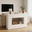vidaXL Wandtafel Gestreept Wit 101 x 29 x 74 cm Geconstrueerd hout