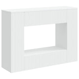 vidaXL Wandtafel Gestreept Wit 101 x 29 x 74 cm Geconstrueerd hout