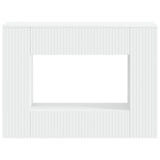 vidaXL Wandtafel Gestreept Wit 101 x 29 x 74 cm Geconstrueerd hout
