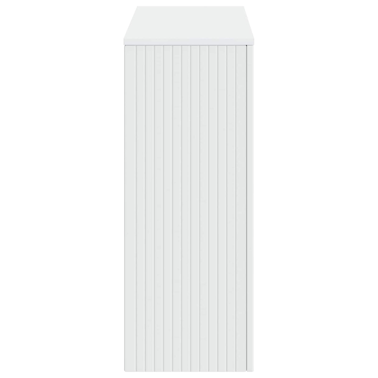 vidaXL Wandtafel Gestreept Wit 101 x 29 x 74 cm Geconstrueerd hout