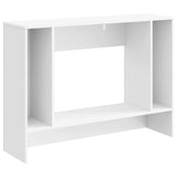vidaXL Wandtafel Gestreept Wit 101 x 29 x 74 cm Geconstrueerd hout