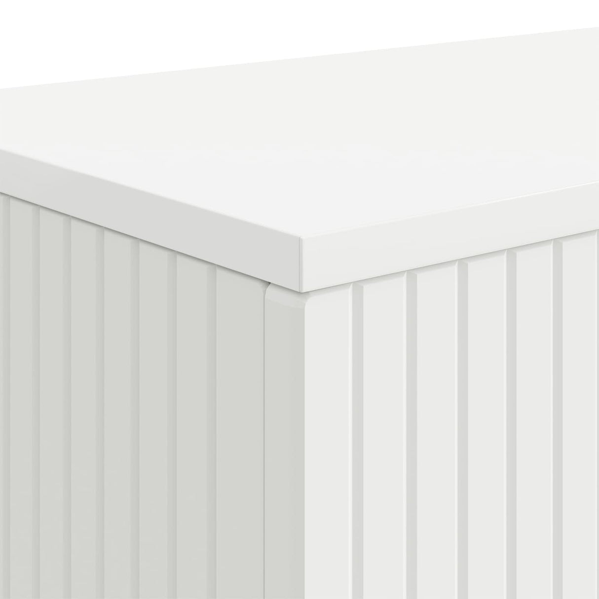 vidaXL Wandtafel Gestreept Wit 101 x 29 x 74 cm Geconstrueerd hout