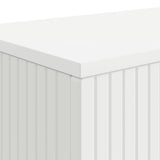 vidaXL Wandtafel Gestreept Wit 101 x 29 x 74 cm Geconstrueerd hout