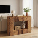 vidaXL Wandtafel Gestreept Wit 101 x 29 x 74 cm Geconstrueerd hout