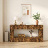 vidaXL Wandtafel Gestreept Wit 101 x 29 x 74 cm Geconstrueerd hout