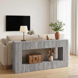 vidaXL Wandtafel Gestreept Wit 101 x 29 x 74 cm Geconstrueerd hout