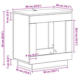 vidaXL Bijzettafel Wit 60 x 40 x 65 cm Bewerkt hout