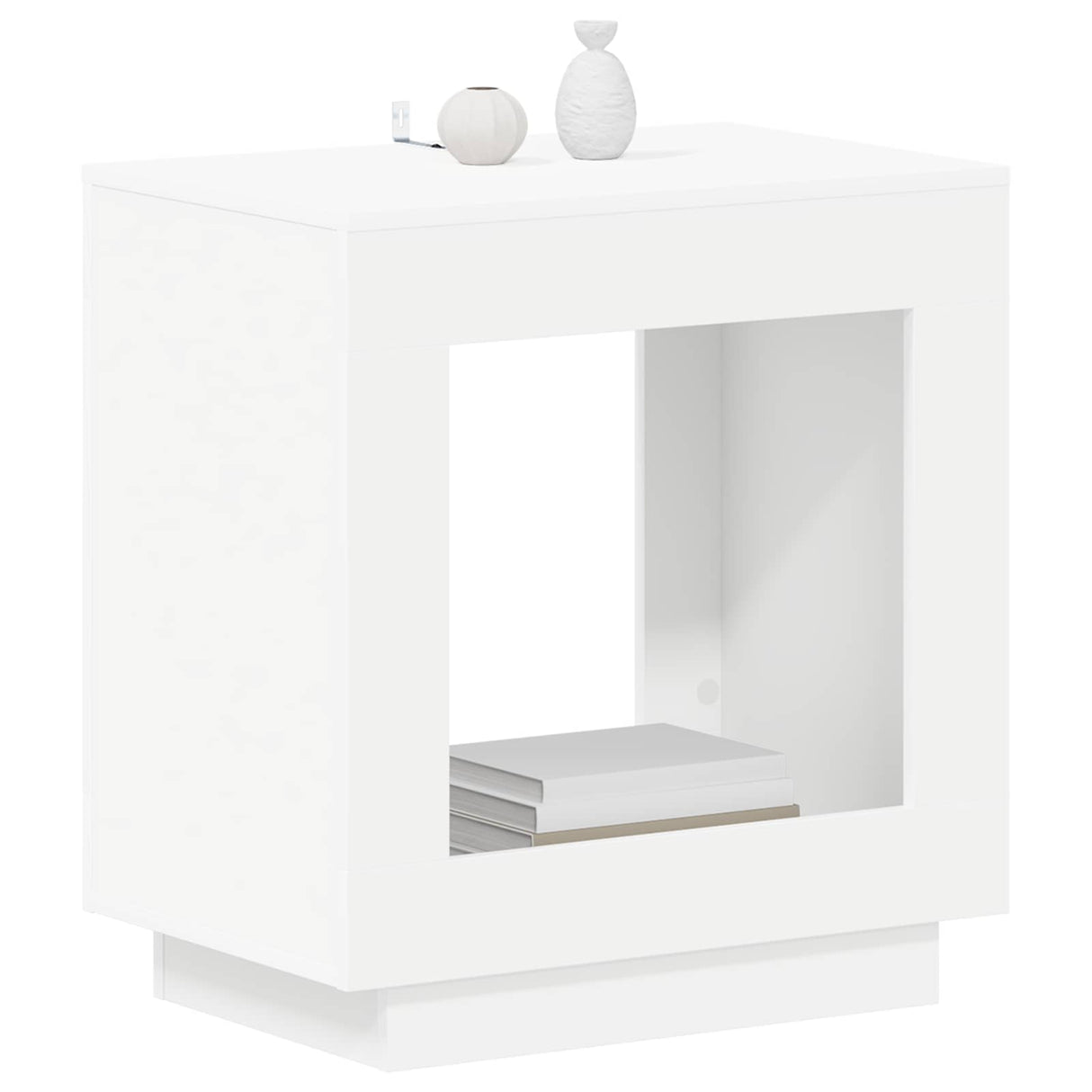 vidaXL Bijzettafel Wit 60 x 40 x 65 cm Bewerkt hout