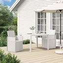 vidaXL Garden Chairs 2 pcs White and Light Grey PP