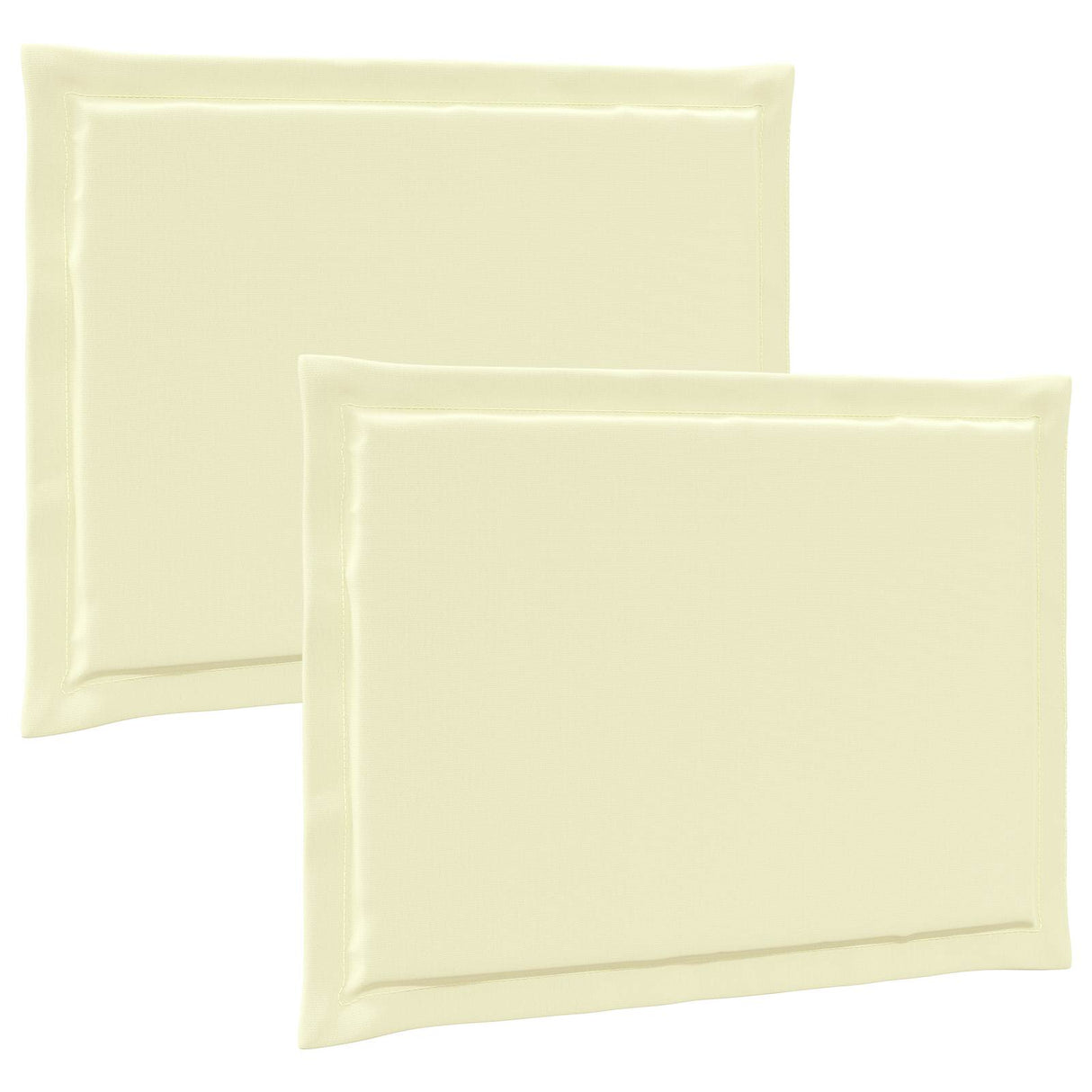 vidaXL Seat Cushions 2 pcs Cream 47 x 36 x 2 cm Polyester