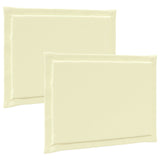 vidaXL Seat Cushions 2 pcs Cream 47 x 36 x 2 cm Polyester