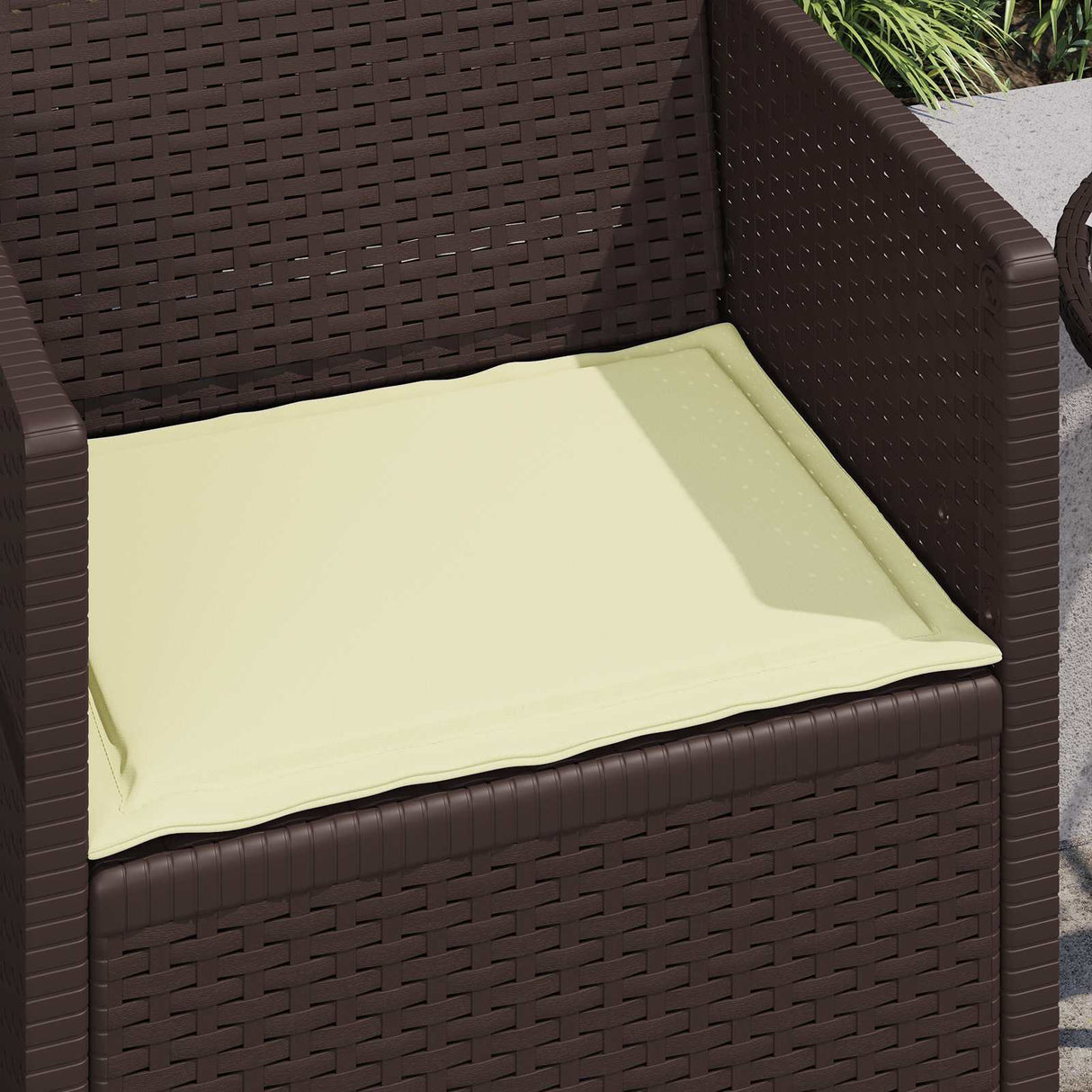 vidaXL Seat Cushions 2 pcs Cream 47 x 36 x 2 cm Polyester