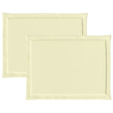 vidaXL Seat Cushions 2 pcs Cream 47 x 36 x 2 cm Polyester