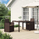 vidaXL Garden Chairs 2 pcs White and Light Grey PP