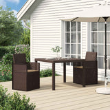 vidaXL Garden Chairs 2 pcs White and Light Grey PP