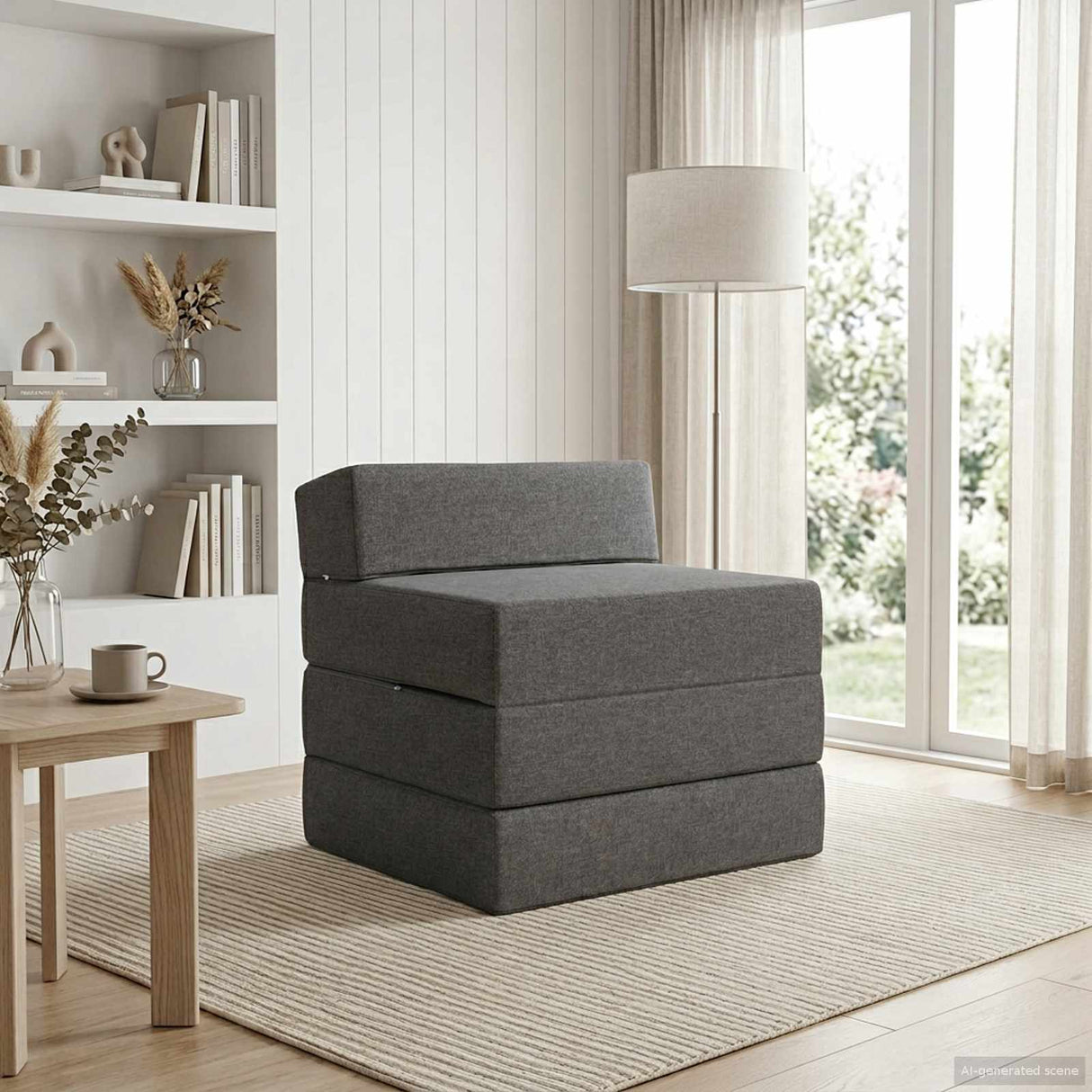 vidaXL Vouwbare Sofa Bed Lichtgrijs 70 x 60 x 63 cm Stof