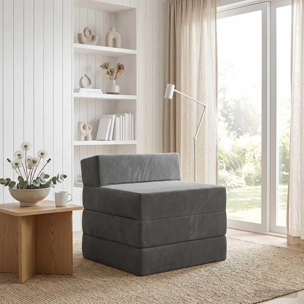 vidaXL Vouwbare Sofa Bed Lichtgrijs 70 x 60 x 63 cm Stof