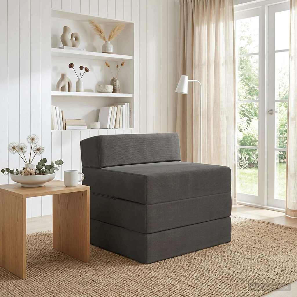 vidaXL Vouwbare Sofa Bed Lichtgrijs 70 x 60 x 63 cm Stof