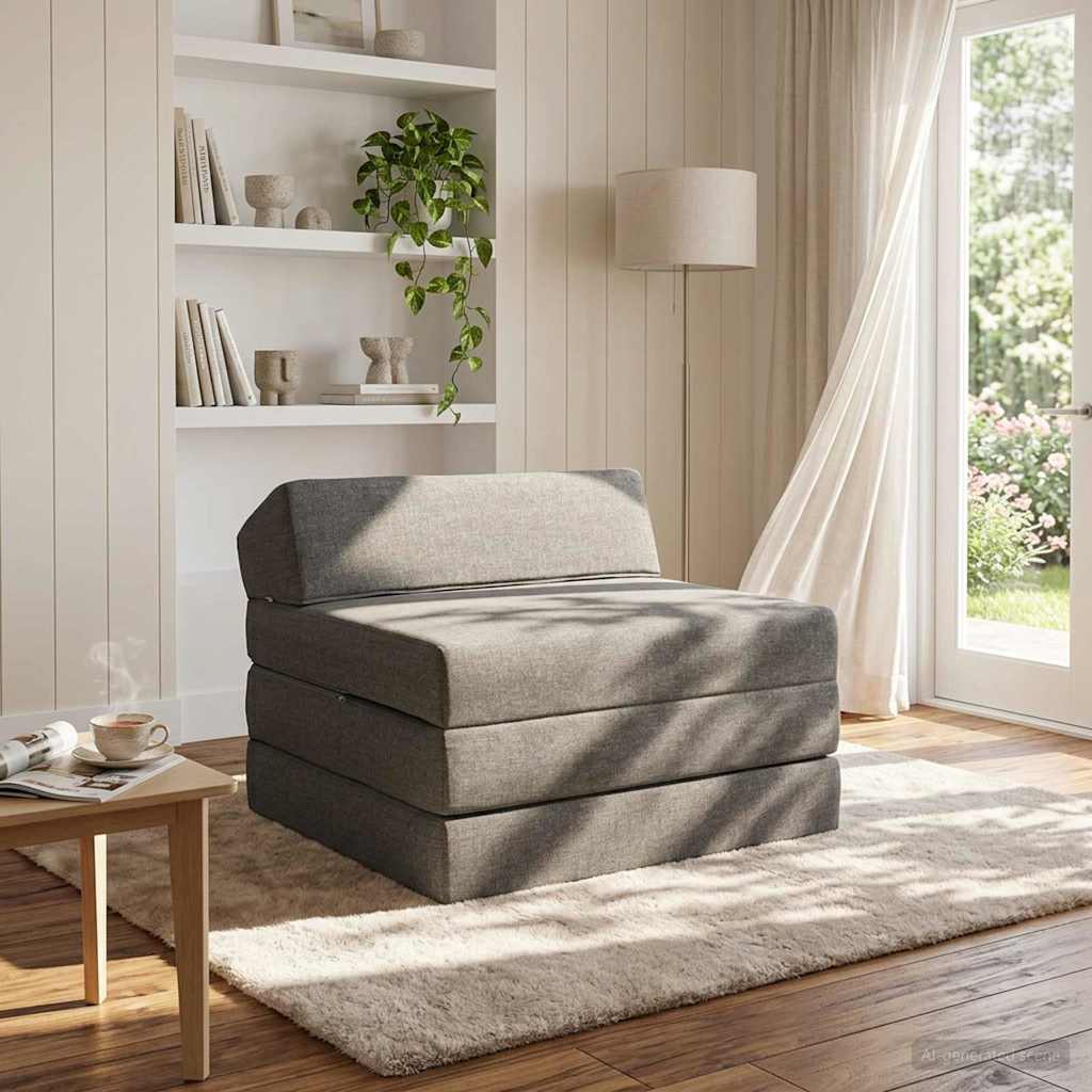 vidaXL Vouwbare Sofa Bed Lichtgrijs 70 x 60 x 63 cm Stof
