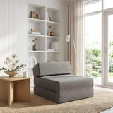 vidaXL Foldable Sofa Bed Light Grey 60 x 70 x 41 cm Fabric