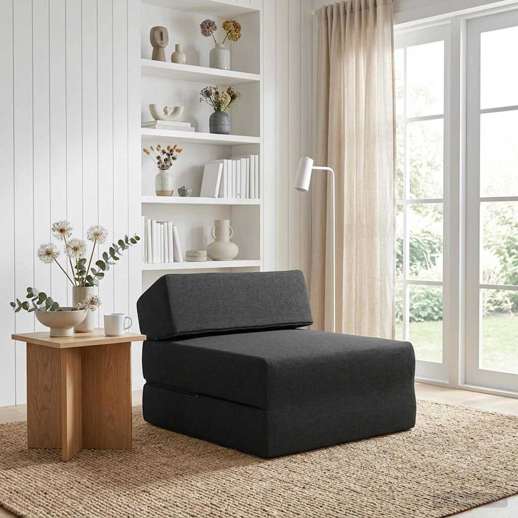vidaXL Foldable Sofa Bed Light Grey 60 x 70 x 41 cm Fabric
