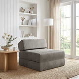 vidaXL Foldable Sofa Bed Light Grey 60 x 70 x 41 cm Fabric