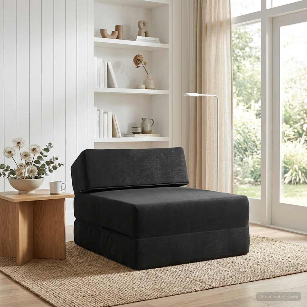 vidaXL Foldable Sofa Bed Light Grey 60 x 70 x 41 cm Fabric