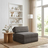 vidaXL Foldable Sofa Bed Light Grey 60 x 70 x 41 cm Fabric