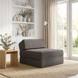 vidaXL Foldable Sofa Bed Light Grey 60 x 70 x 41 cm Fabric
