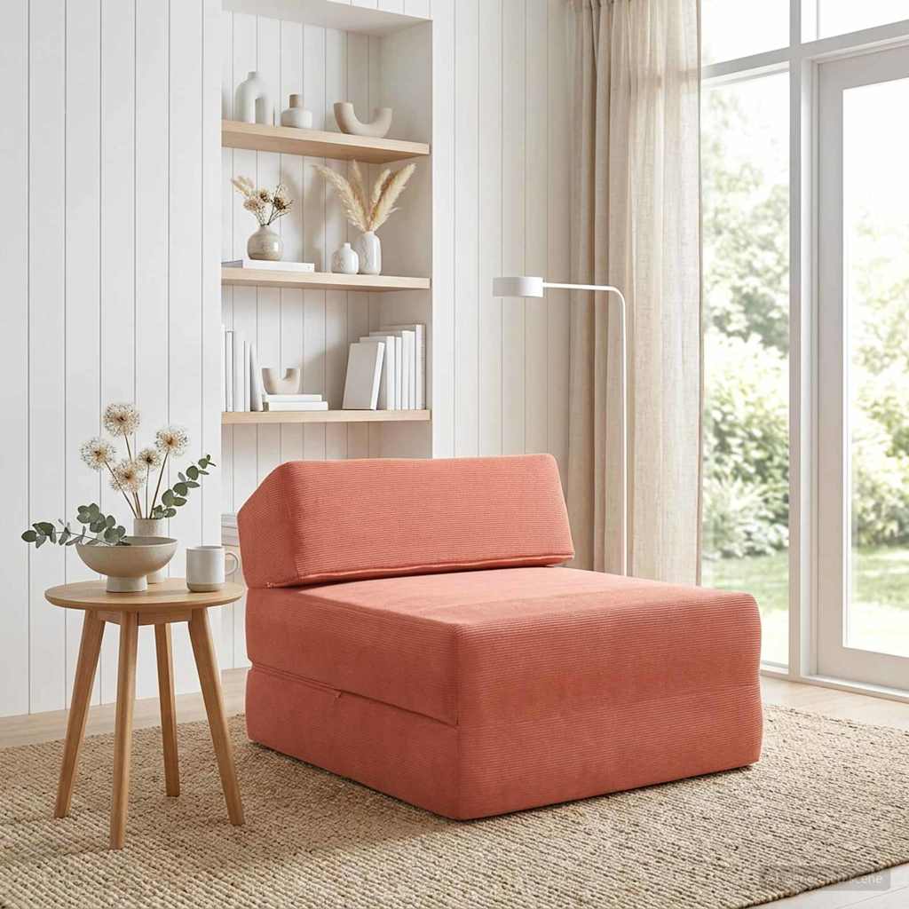 vidaXL Foldable Sofa Bed Light Grey 60 x 70 x 41 cm Fabric