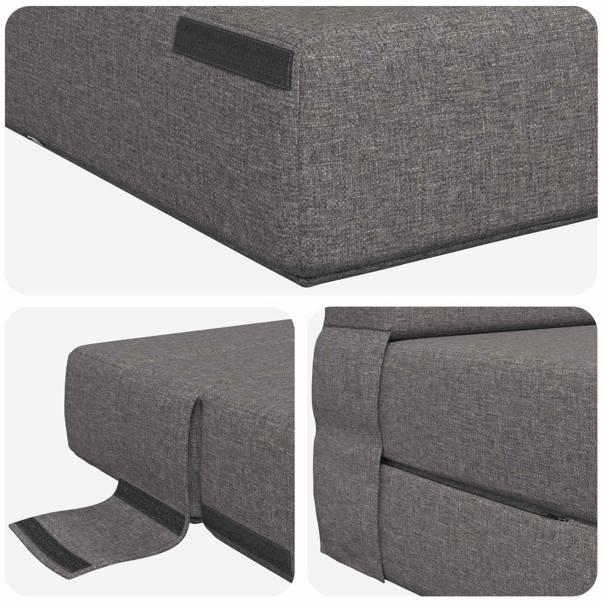 vidaXL Vouwbare Sofa Bed Lichtgrijs 70 x 72 x 60 cm Stof