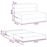 vidaXL Vouwbare Sofa Bed Lichtgrijs 70 x 72 x 60 cm Stof