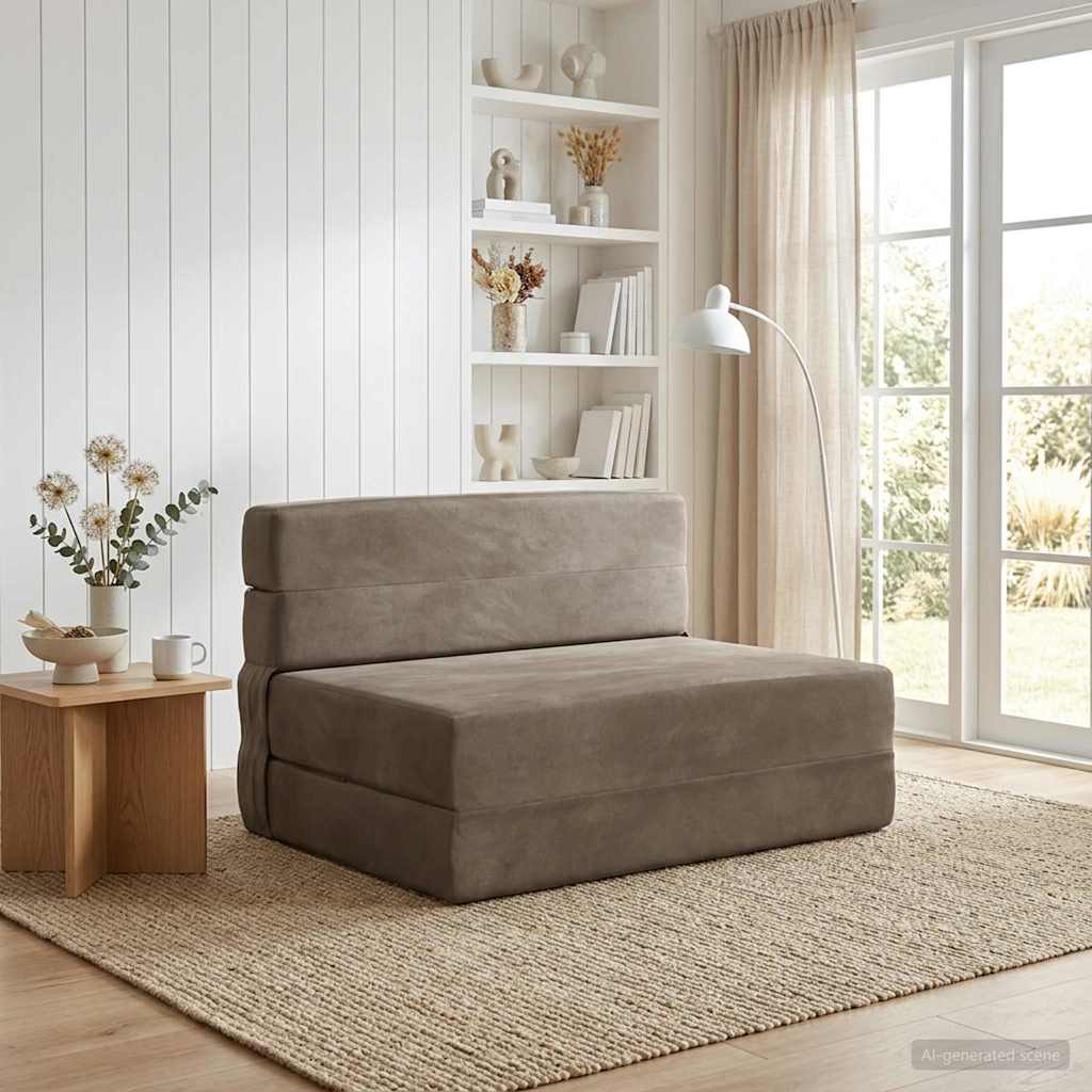 vidaXL Vouwbare Sofa Bed Lichtgrijs 70 x 72 x 60 cm Stof