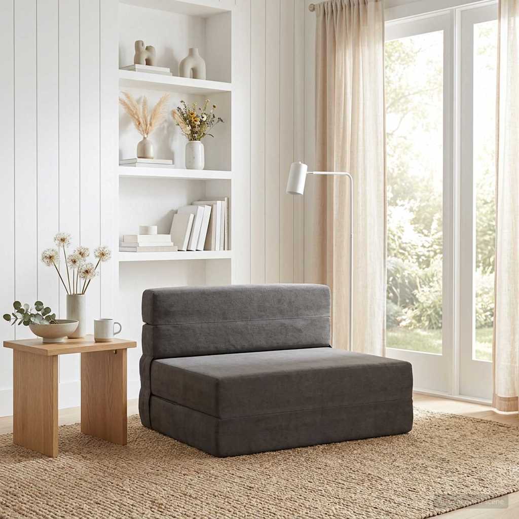 vidaXL Vouwbare Sofa Bed Lichtgrijs 70 x 72 x 60 cm Stof