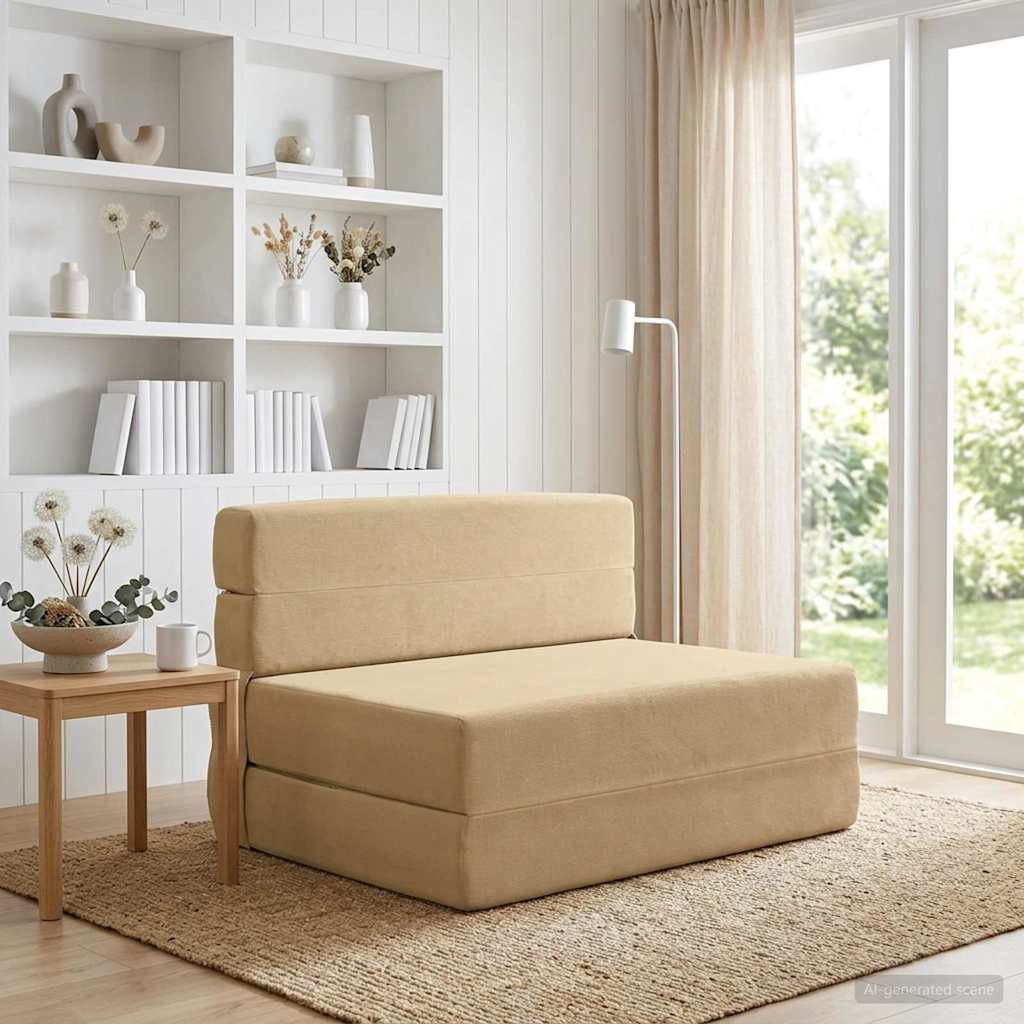 vidaXL Vouwbare Sofa Bed Lichtgrijs 70 x 72 x 60 cm Stof